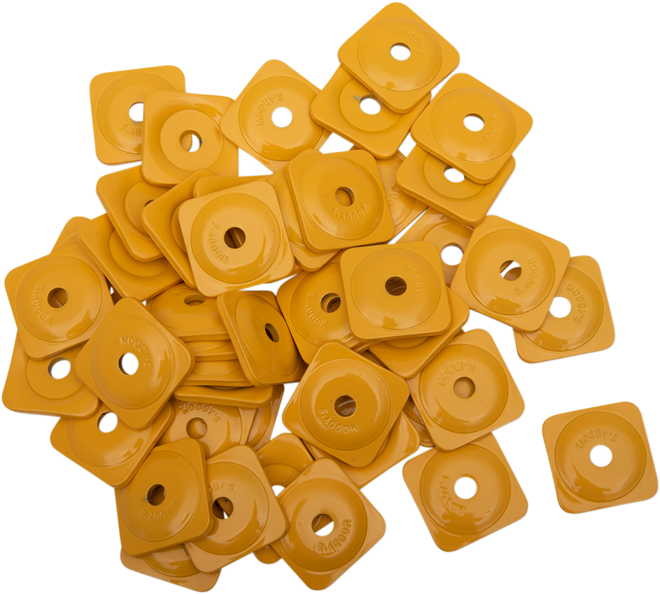 WOODY'S Support Plates - Yellow - Square - 48 Pack ASG-3800-48