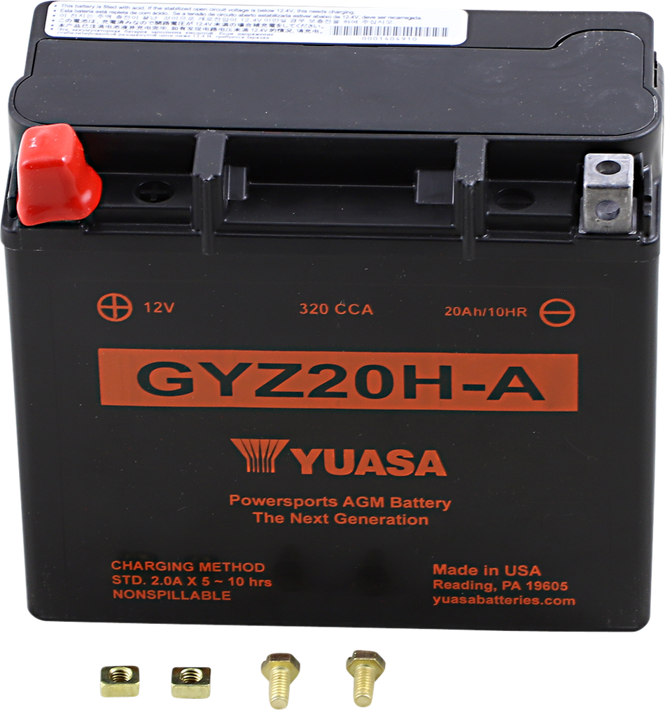 YUASA AGM Battery - GYZ20H-A YUAM720GHA