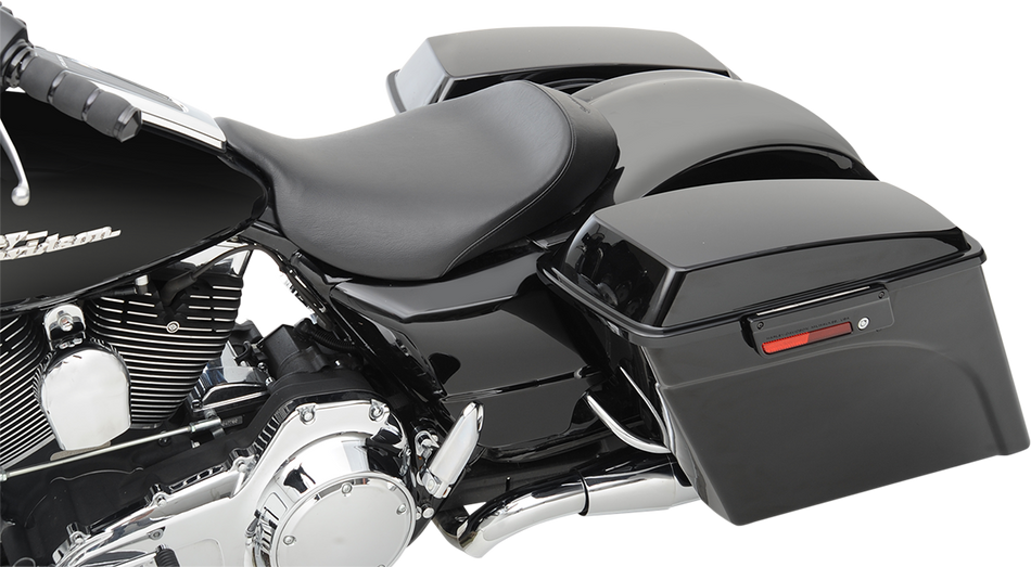 SADDLEMEN S3 Super Slammed Seat - Solo - Black - '08-'23 FLH/FLT 808-07B-002