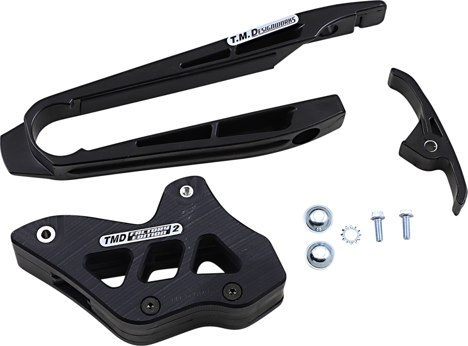 T.M. DESIGNWORKS Chain Guide/Slider - KTM/Husaberg - Black DCK-ORK-BK