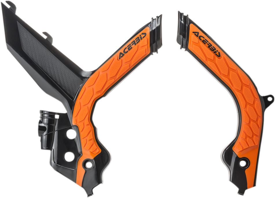 ACERBIS X-Grip Frame Guards - Black/Orange 2733445229