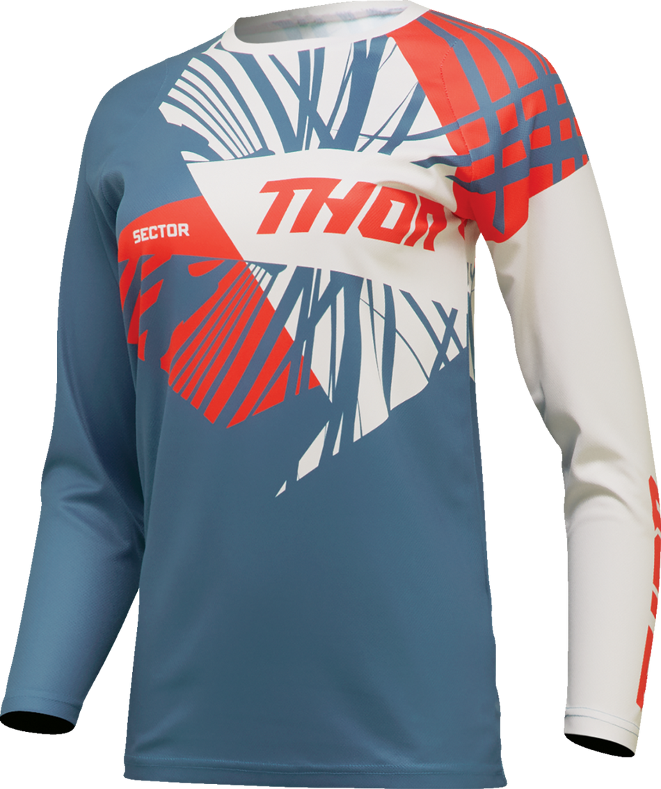 THOR Women's Sector Split Jersey - Blue/White - XL 2911-0298