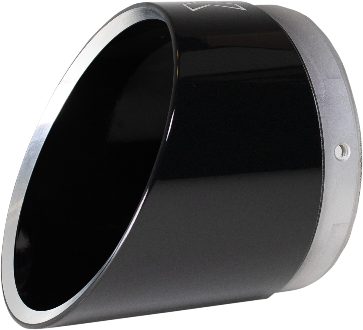 KHROME WERKS 4-1/2" End Cap - Edge - Black 200714P