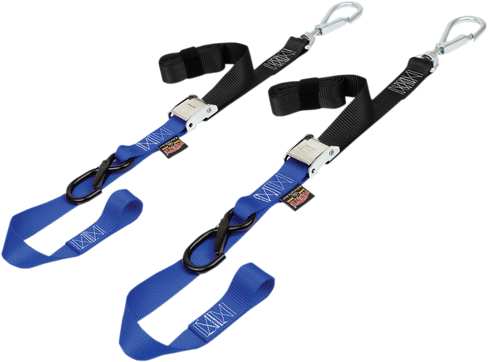 POWERTYE MFG. Cam Tie-Down - 1.5" - Black/Blue 29623-SB