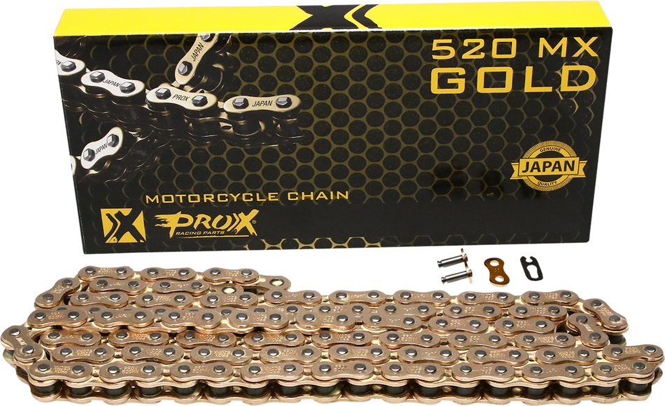 PROX 520 MX Chain - Gold - 120 Link 07.RC520120CG