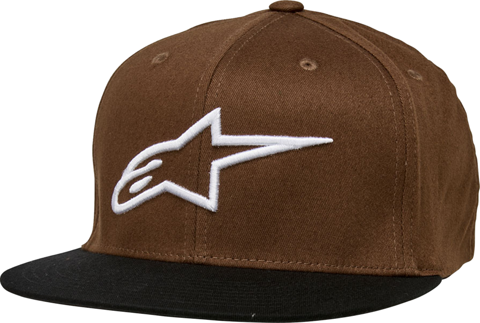 ALPINESTARS Ageless Flat Bill Hat - Brown/Black - Small/Medium 1035810158010SM