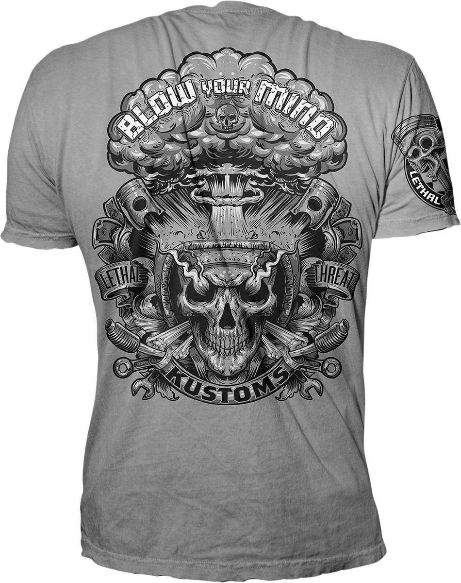 LETHAL THREAT Vintage Velocity Blow Your Mind T-Shirt - Gray - 3XL VV40170XXXL