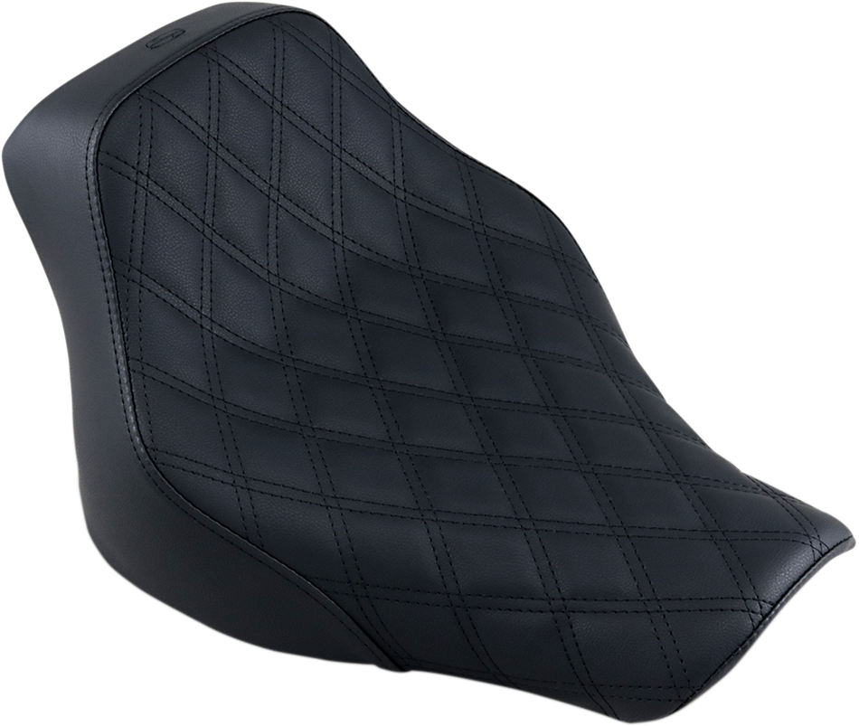 SADDLEMEN Renegade Solo Seat - Lattice Stitched - Black - FLST 818-33-002LS