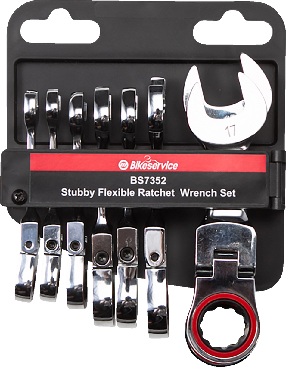 BIKESERVICE Flex-Head Wrench - 8-piece BS7352