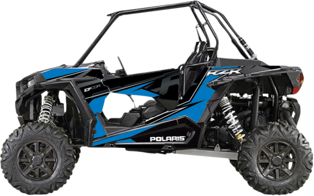 D'COR VISUALS Complete Graphics Kit - Blue/Black - 2-Door - RZR 20-60-108
