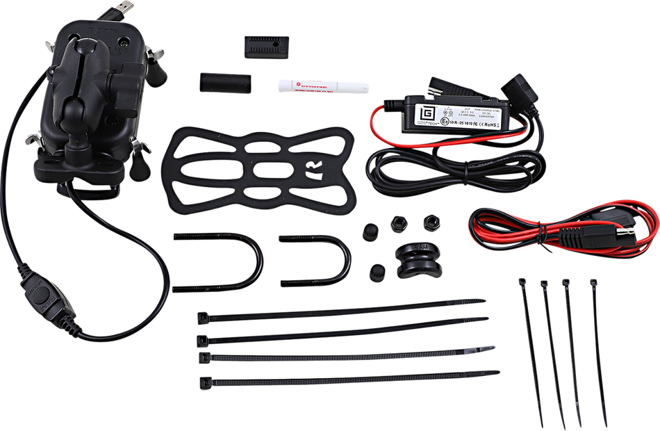 RAM MOUNTS Device Holder - Tough-Charge - Charging - Wireless - Waterproof - Hardwire Charger - U-Bolt Mount RAMB149ZAUN12WV