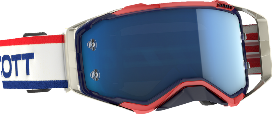 SCOTT Prospect Goggles - Retro White/Blue - Blue Chrome Works 272821-7433349