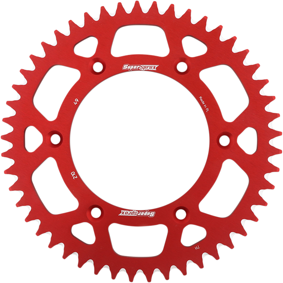 SUPERSPROX Rear Sprocket - Red - Honda - 49 Tooth RAL-210-49-RED