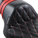 LE PERA Stubs Spoilersitz - Diamant - Schwarz mit roten Streifen - XL LK-416DMRED 