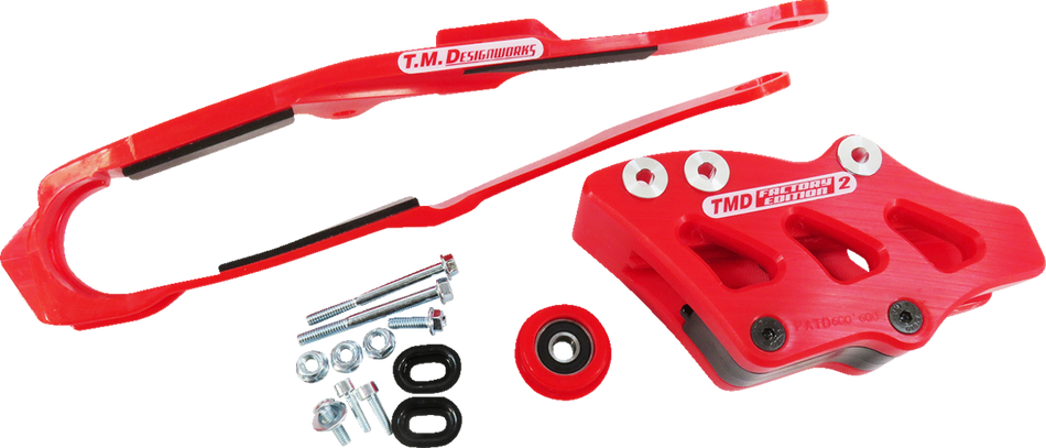 T.M. DESIGNWORKS Chain Guide/Slider - Honda - Red DCK-OR17-RD