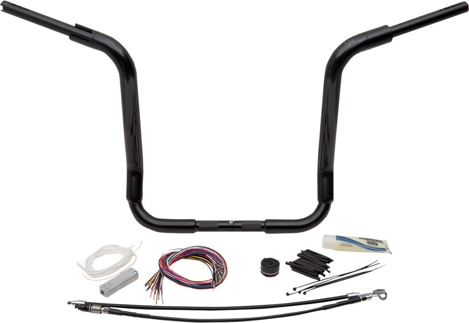 FAT BAGGERS INC. Handlebar Kit - Rounded Top - 16" - Black 809416-B