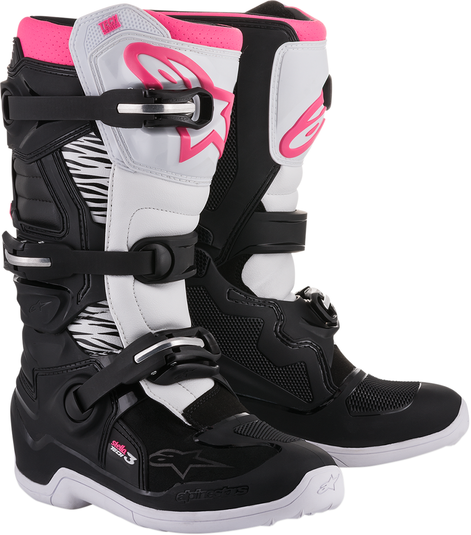 ALPINESTARS Stella Tech 3 Boots - Black/White/Pink - US 7 2013218-130-7