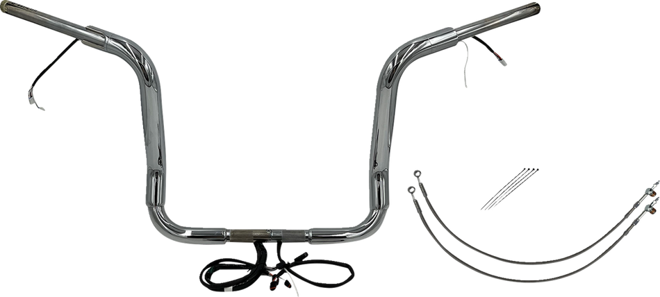 FAT BAGGERS INC. Handlebar Kit - Pointed Top - 14" - Chrome 802514