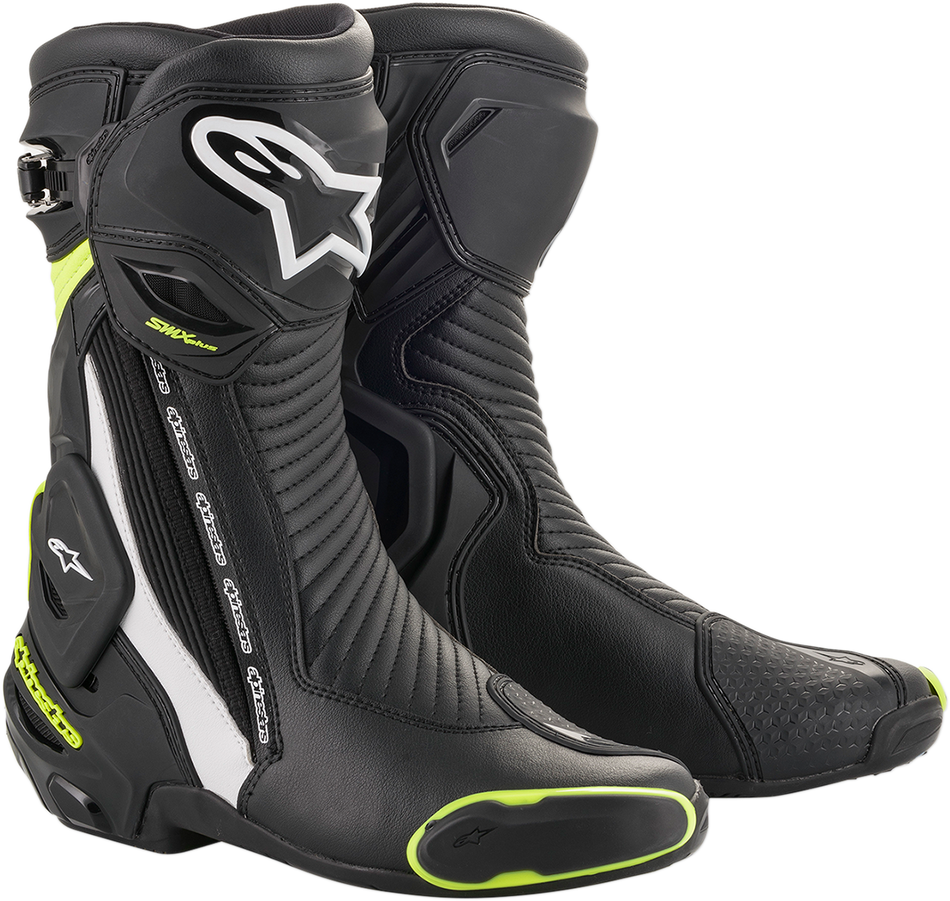 ALPINESTARS SMX+ Boots - Black/White/Yellow Fluorescent - US 9 / EU 43 2221019-125-43