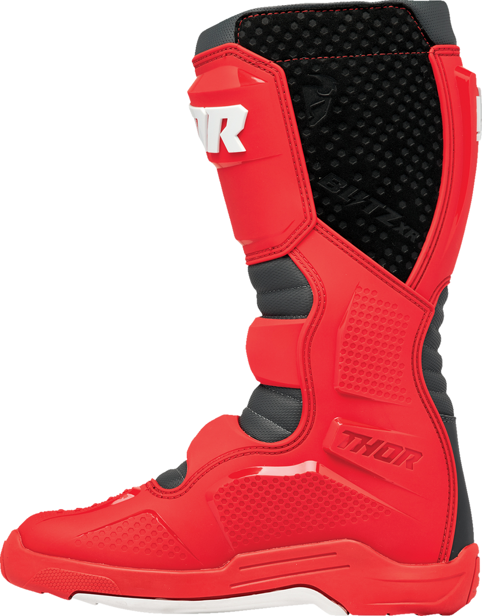 THOR Blitz XR Boots - Red/Charcoal - Size 8 3410-3110