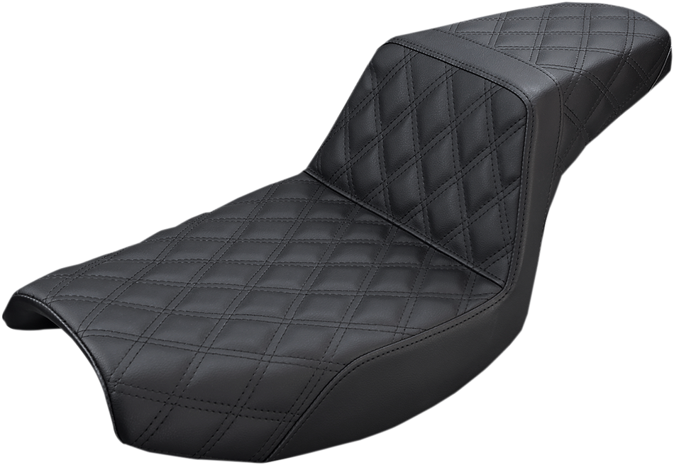 Asiento elevador para SADDLEMEN - Costura de celosía completa - Negro - FXR 882-09-175