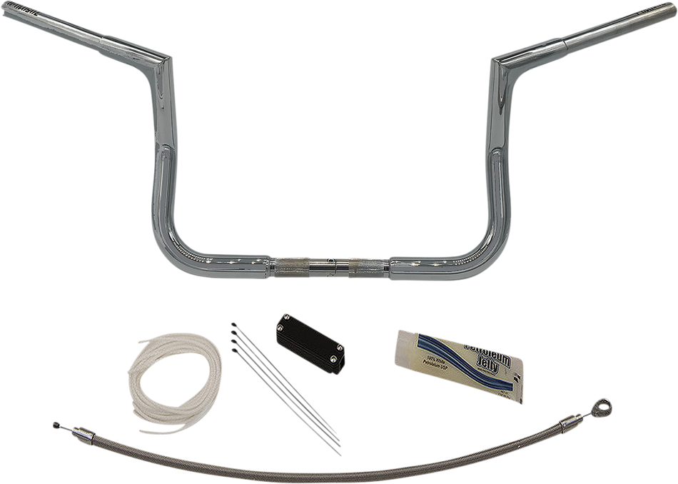 FAT BAGGERS INC. Handlebar Kit - Flat Top - 10" - Chrome 709110