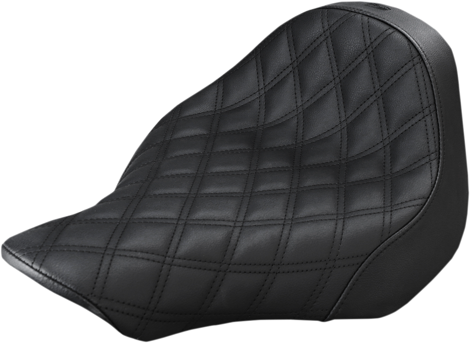 SADDLEMEN Renegade Solo Seat - Lattice Stitched - Black - FXSB 813-27-002LS