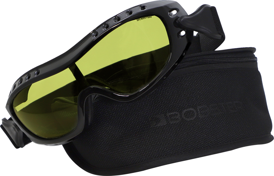 Gafas BOBSTER Night Hawk - Negro brillante - Amarillo BHAWK01Y 