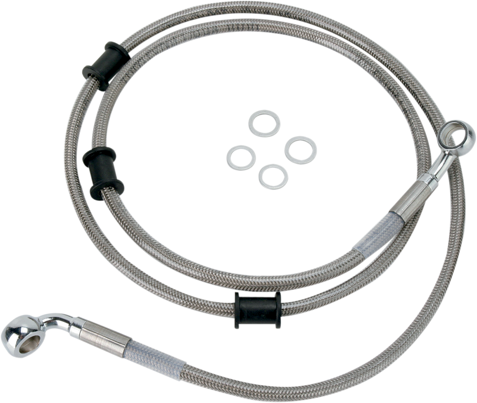 DRAG SPECIALTIES Brake Line - Front (Upper) - Stainless Steel 680214