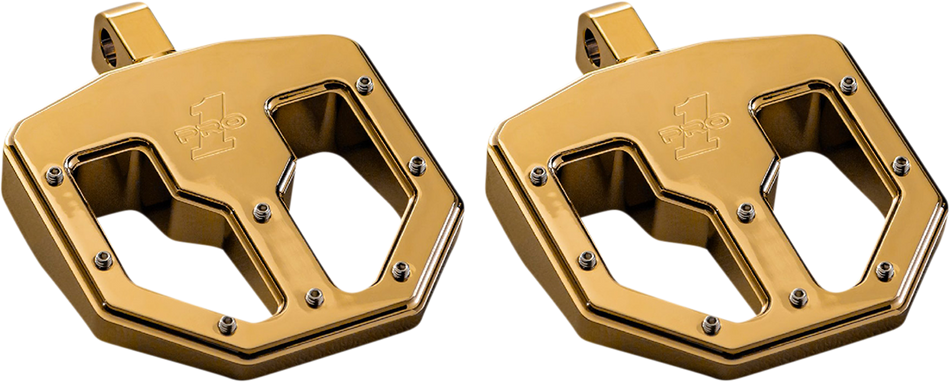 PRO-ONE PERF.MFG. BMX V1 Footpeg - Male - Gold 500761TIN