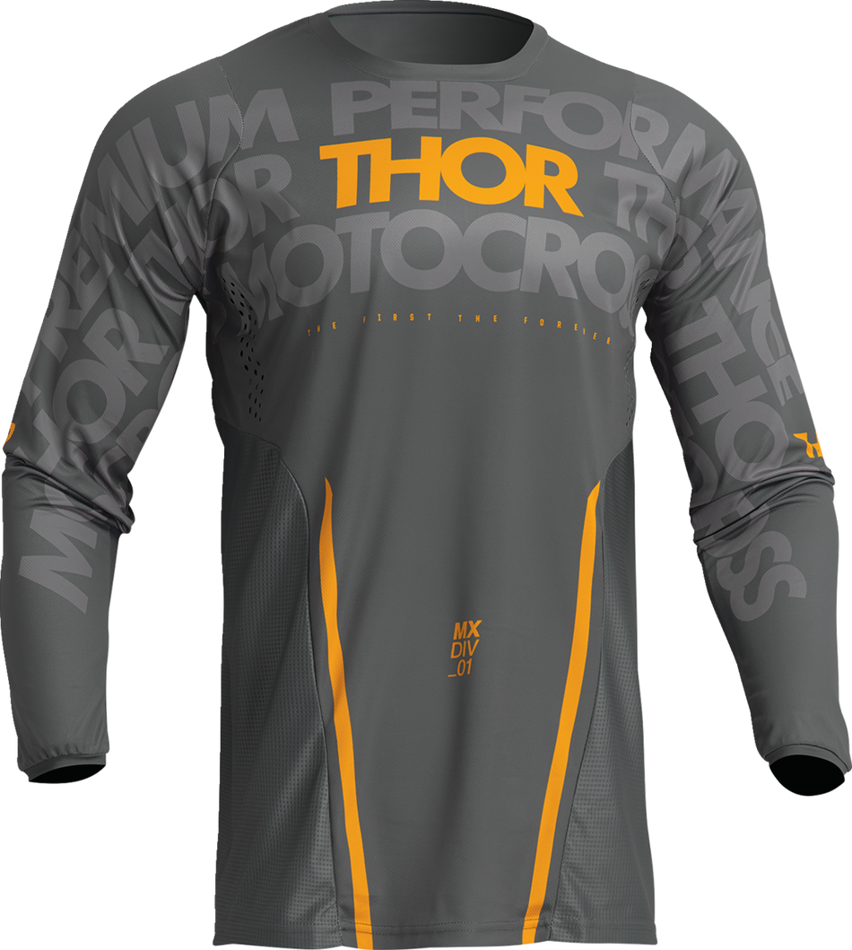 THOR Pulse Mono Jersey - Gray/Yellow - Large 2910-7105