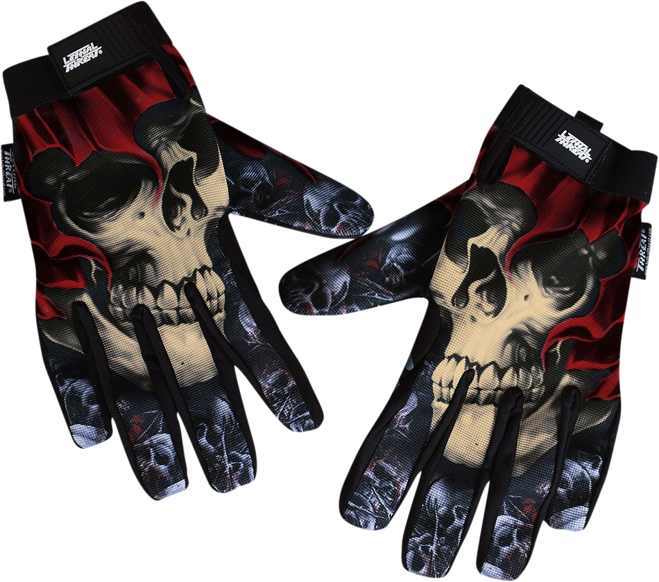 LETHAL THREAT Reaper Gloves - Black/White - 2XL GL15016XXL