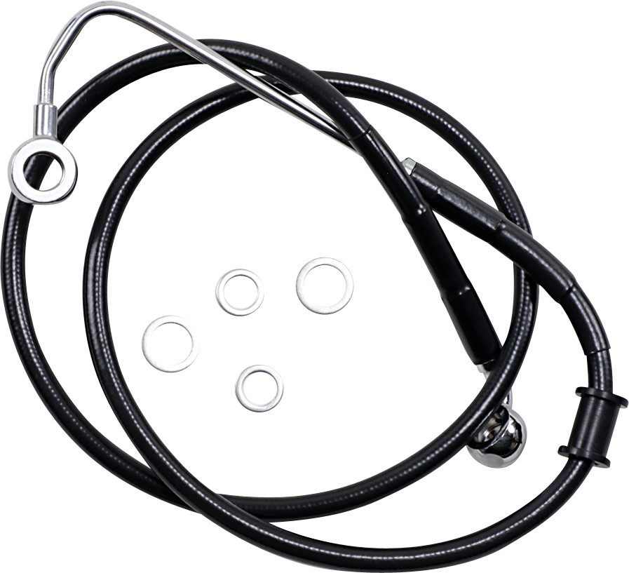 DRAG SPECIALTIES Brake Line - +10" - Black - '15-'17 Softail 618300-10BLK