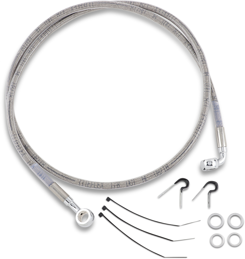 DRAG SPECIALTIES Brake Line - Front (Upper) - Stainless Steel 640213