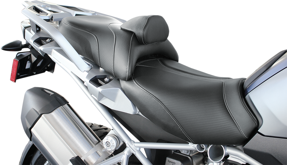 SADDLEMEN Adventure Tour Seat - Standard - Lumbar Backrest - Black - R1200GS '13-'19 0810-BM33R