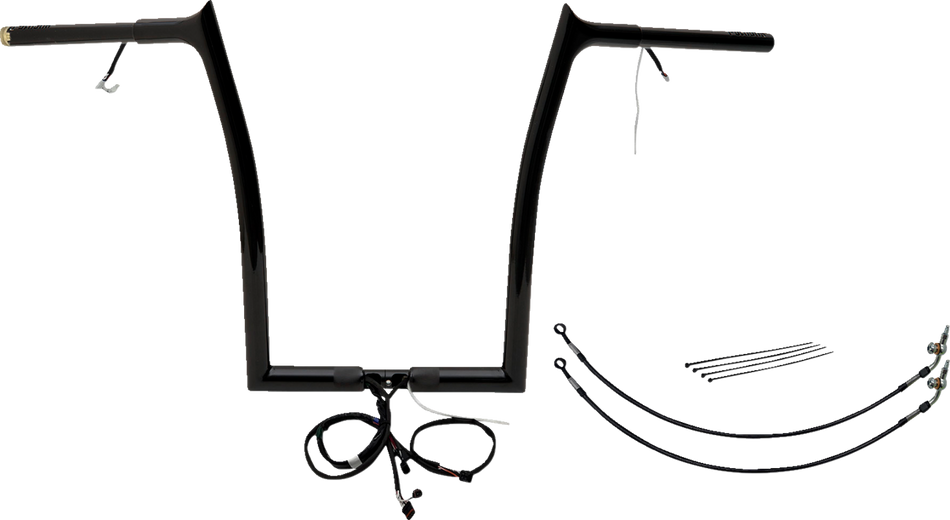 FAT BAGGERS INC. Handlebar Kit - Pointed Top - 16" - Black 901916-B