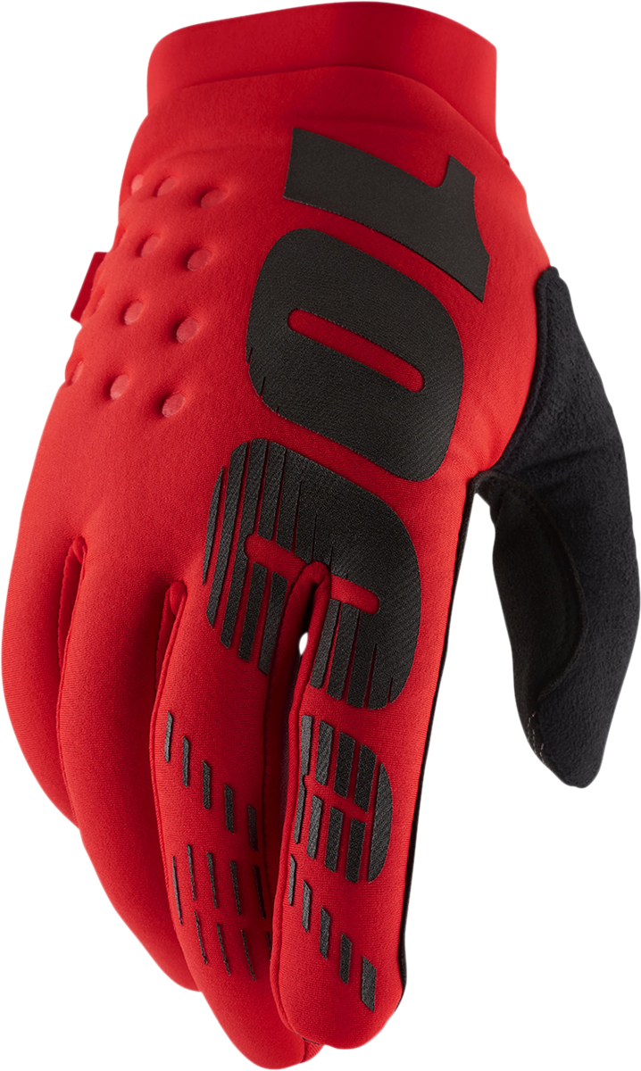 100% Brisker Gloves - Red - Large 10003-00032