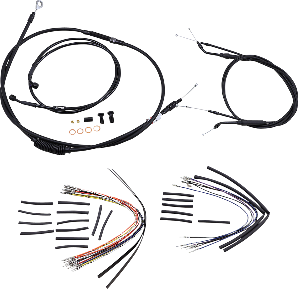 BURLY BRAND Control Kit - 14" Ape Hanger Handlebars B30-1034