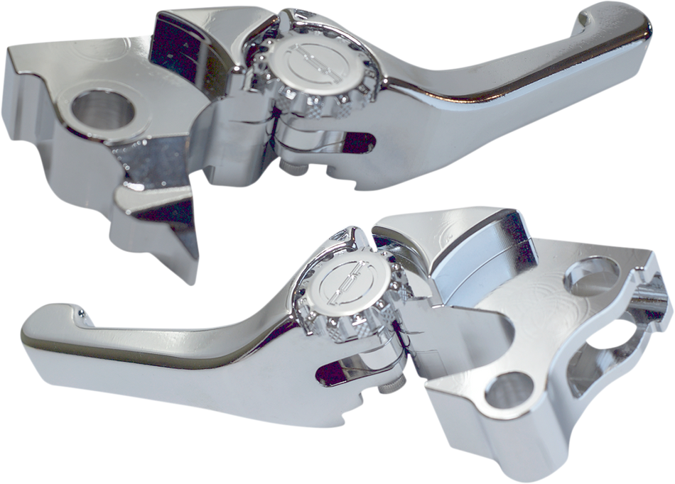 POWERSTANDS RACING Lever Set - Anthem - Shorty - Chrome 12-01655-20