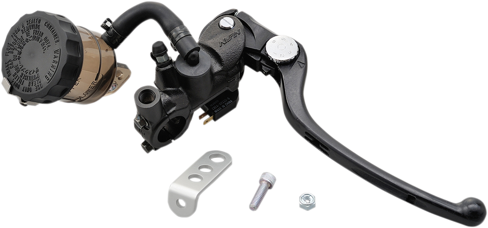 SHINDY Master Cylinder - Radial - 19 mm - Black/Black - Smoke Reservoir 17-658U