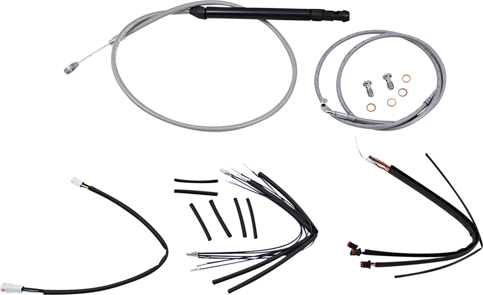 BURLY BRAND Control Kit - 14" Gorilla Handlebars - Stainless B30-1249