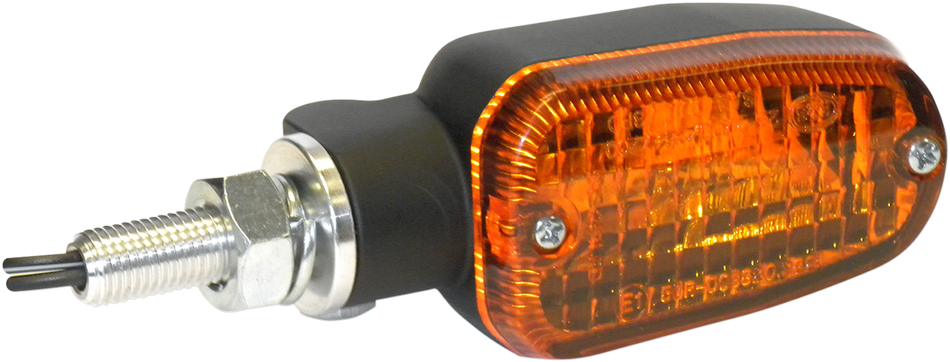 K&S TECHNOLOGIES Turn Signal - DOT&E-mark - Single Filament - Black/Amber 25-7700BK