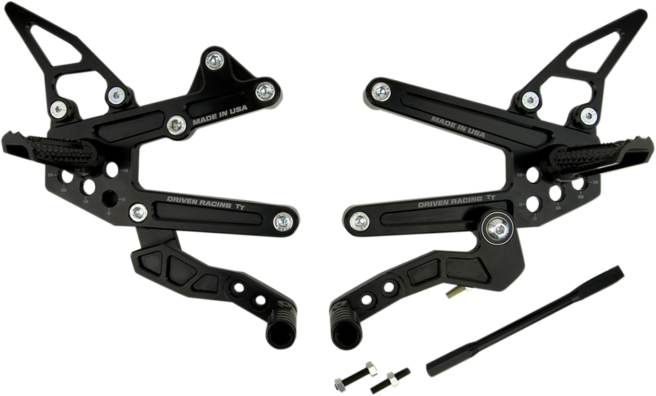 DRIVEN RACING TT Rearset - ZX6R DRP-706-BK