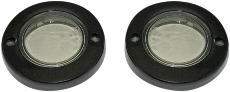 CUSTOM DYNAMICS ProBEAM® Flat Bezel Turn Signal Adapters - Black/Smoke PB-FLAT-BEZ-BS