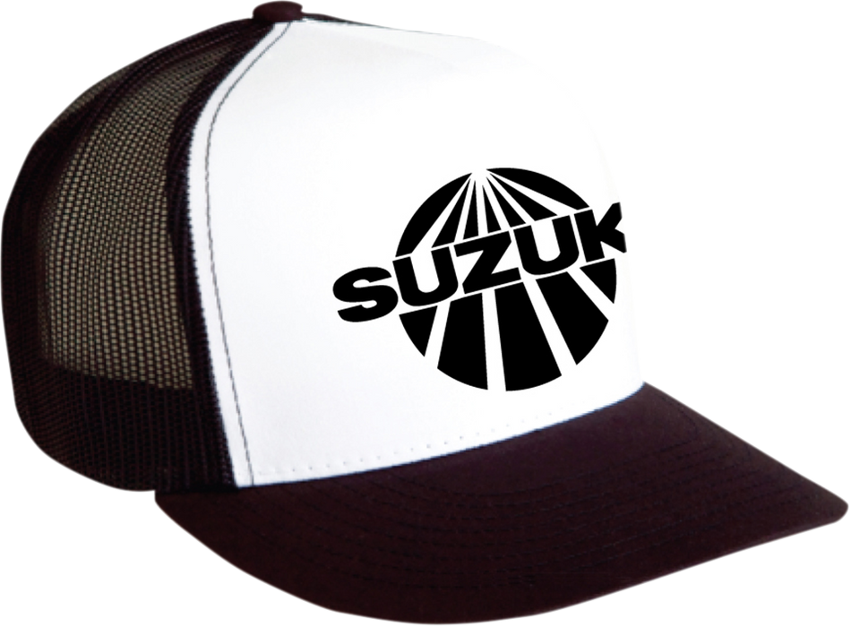 FACTORY EFFEX Suzuki Vintage Snapback Hat - Black/White 18-86402