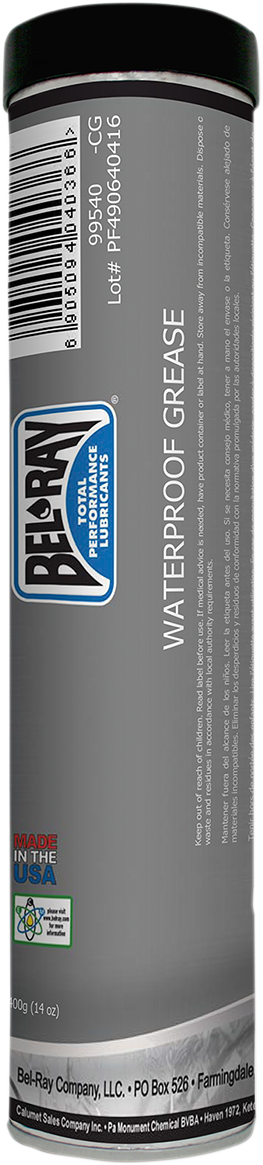 Grasa impermeable BEL-RAY - 14 oz. peso neto. - Cartucho 301293150235 