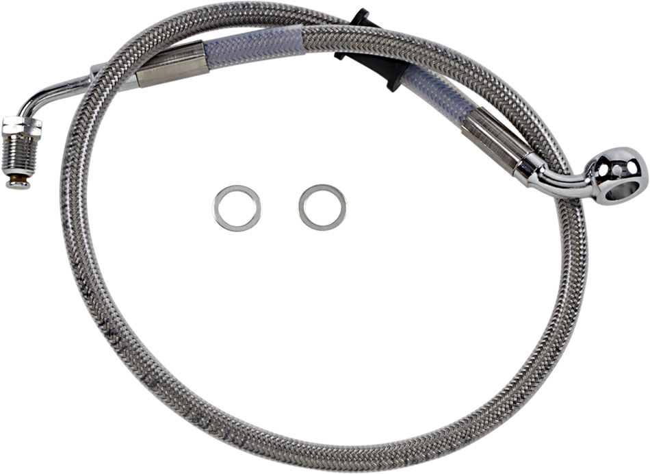 DRAG SPECIALTIES Brake Line - Front (Upper) - Stainless Steel 618604