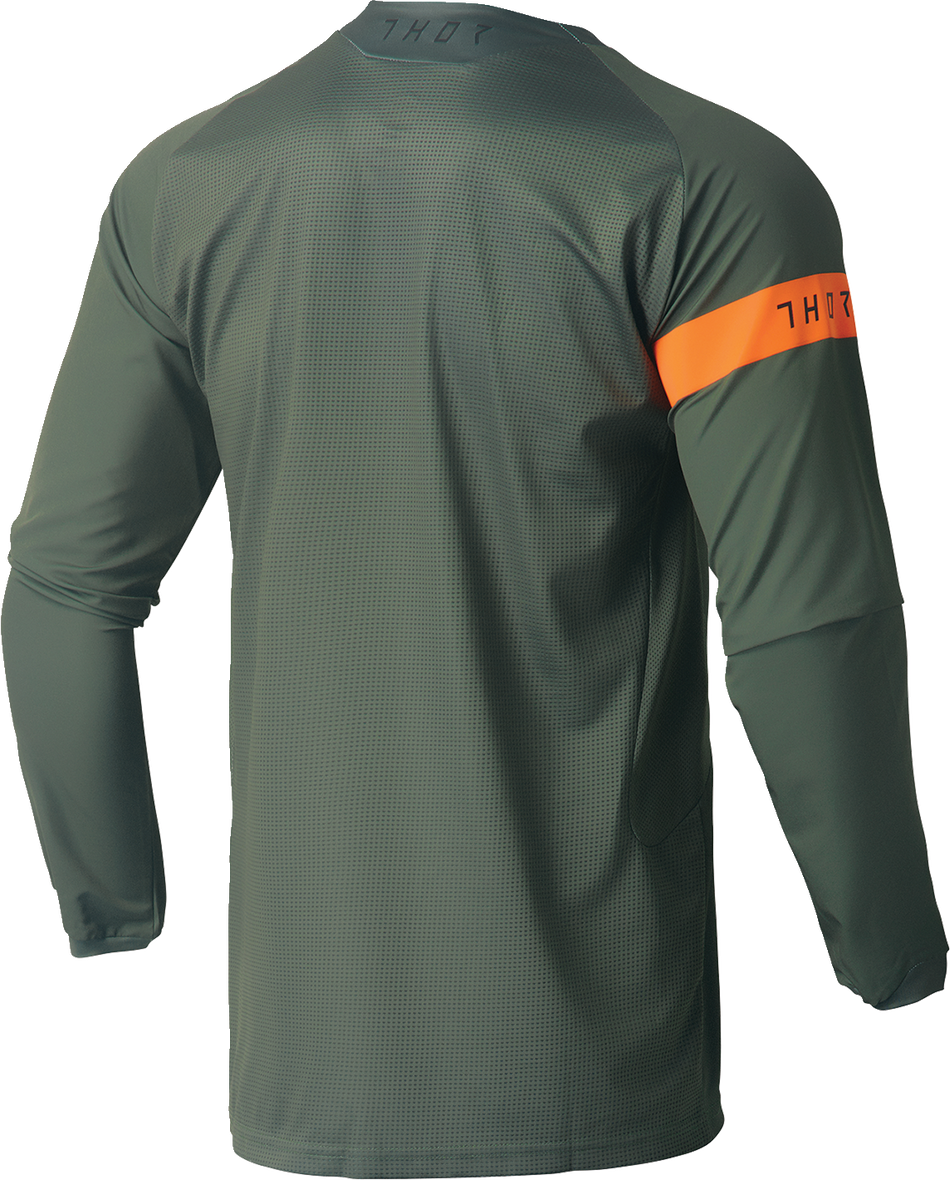 THOR Range Jersey - Army Green/Orange - Large 2910-7484