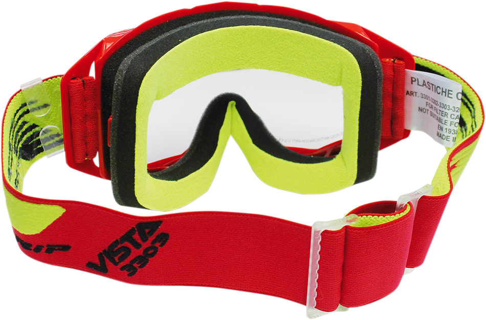 Gafas PRO GRIP 3303 Vista - Rojas - Transparente PZ3303RO 