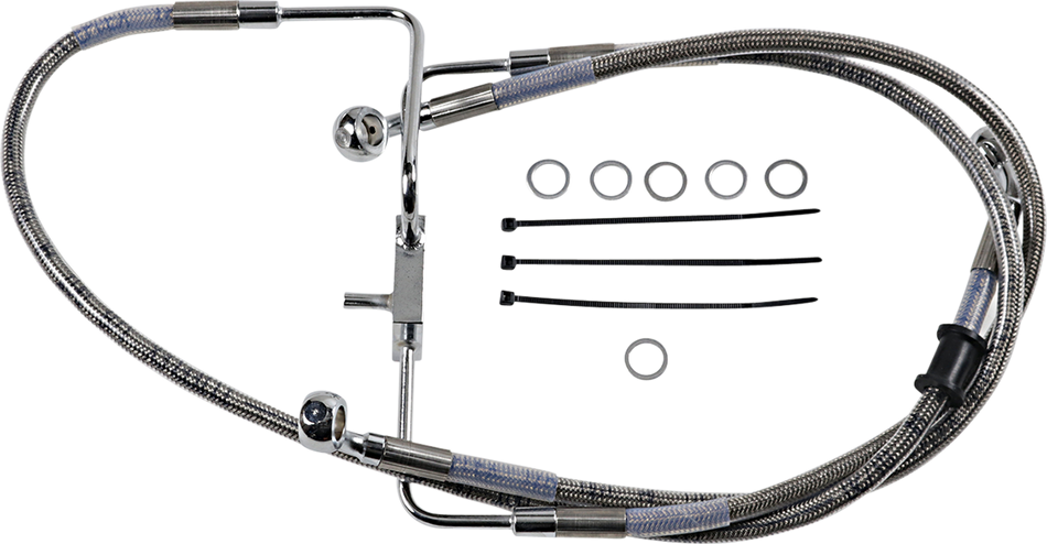 DRAG SPECIALTIES Brake Line - +8" - Stainless Steel - XL 618566-8